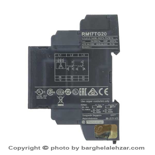 pm1vtg20 کنترل فاز تک چراغ اشنایدر مدل