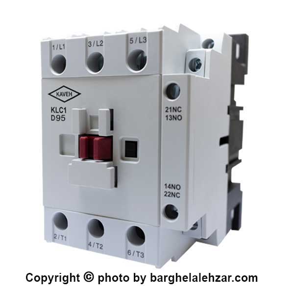 کنتاکتور 95 آمپر 220 ولت D95-11 کنتاکنت یک باز یک بسته 4 کیلووات الکترو کاوه